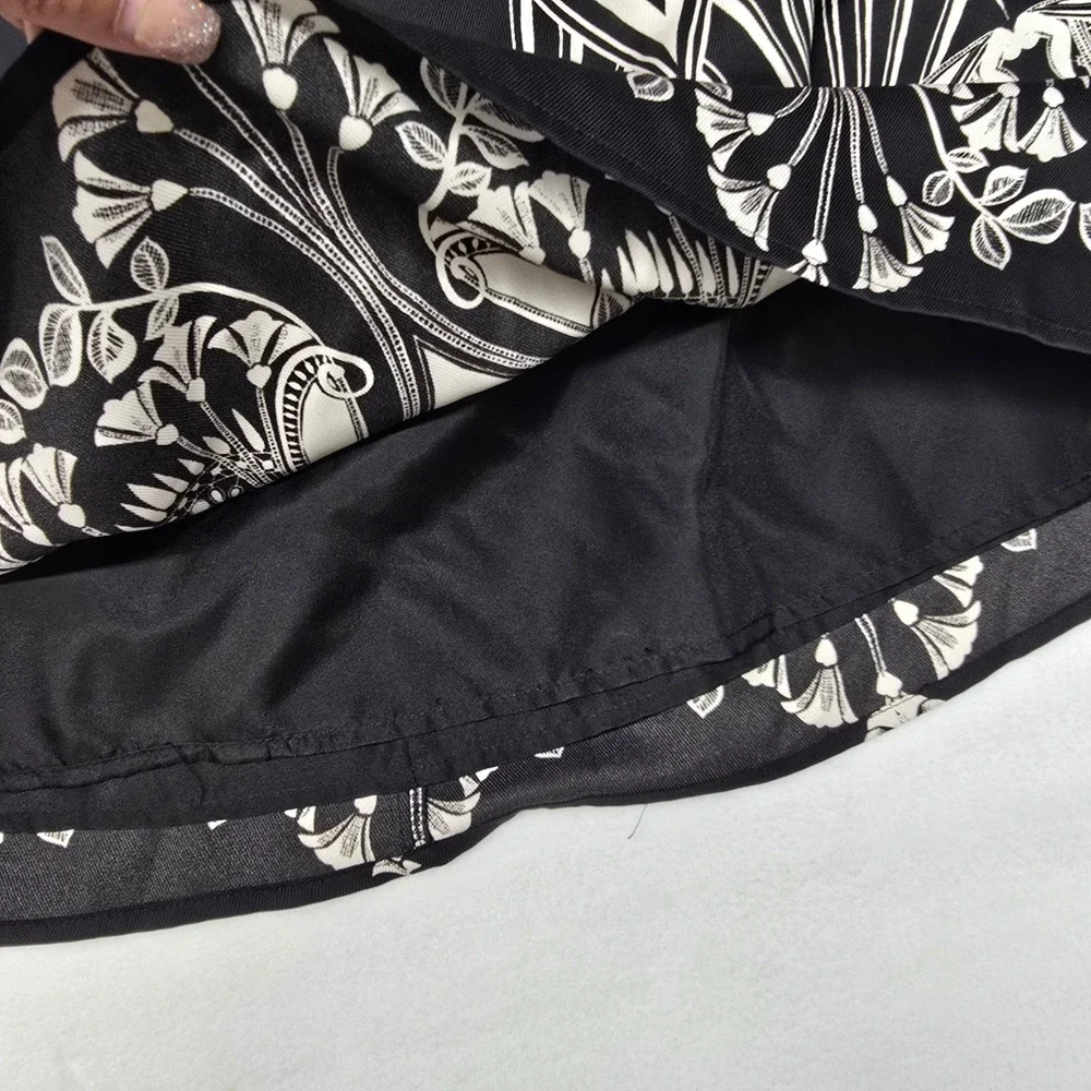 Worthington Womens‎ Sz 16 Geometric Floral Mandala A-Line Skirt Pockets Artsy
